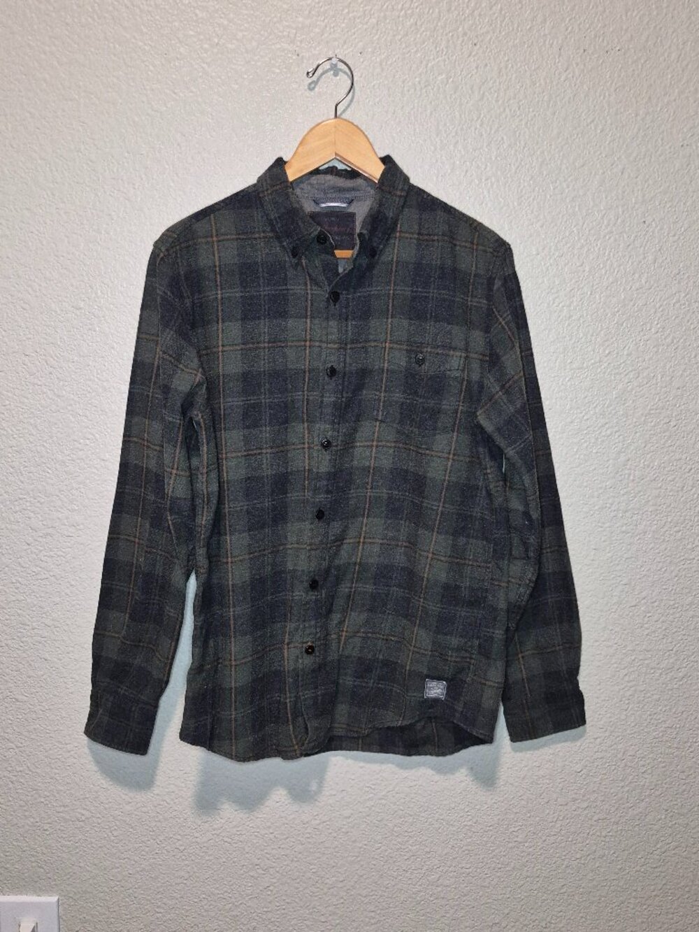The Vintage Standard Mens Green Flannel Size: Medium